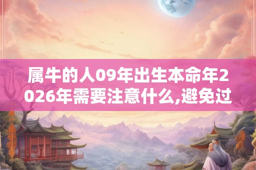 属牛的人09年出生本命年2026年需要注意什么,避免过于张扬