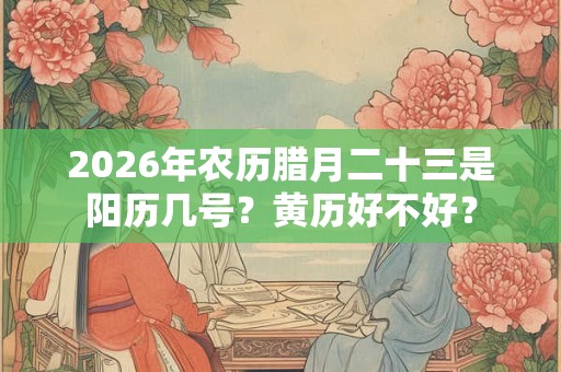 2026年农历腊月二十三是阳历几号？黄历好不好？