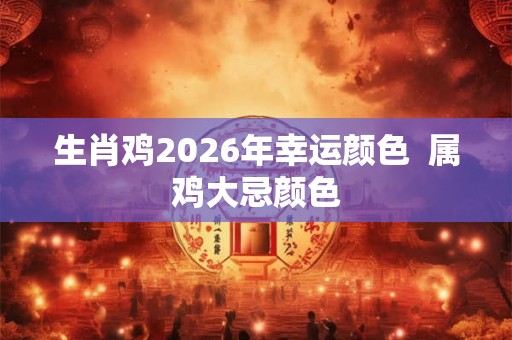 生肖鸡2026年幸运颜色  属鸡大忌颜色
