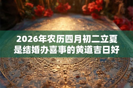 2026年农历四月初二立夏是结婚办喜事的黄道吉日好日子吗？