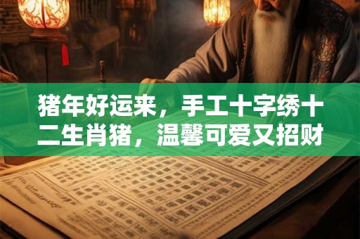 猪年好运来，手工十字绣十二生肖猪，温馨可爱又招财
