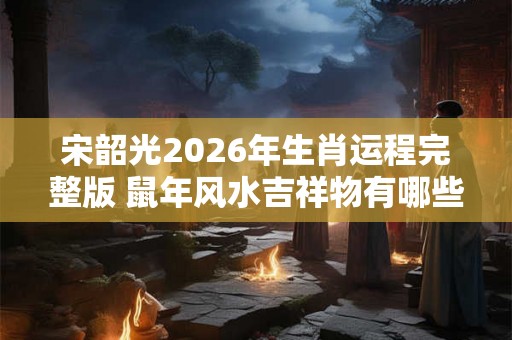 宋韶光2026年生肖运程完整版 鼠年风水吉祥物有哪些