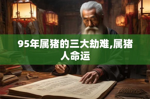 95年属猪的三大劫难,属猪人命运