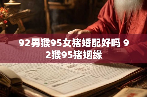 92男猴95女猪婚配好吗 92猴95猪姻缘