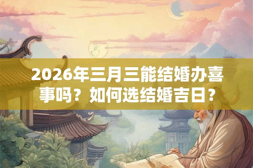 2026年三月三能结婚办喜事吗？如何选结婚吉日？