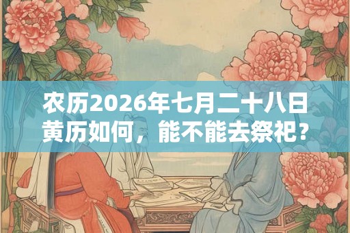 农历2026年七月二十八日黄历如何,能不能去祭祀? 农历2026年七月二十八日黄历如何,能不能去祭祀?