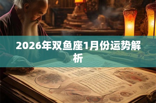 2026年双鱼座1月份运势解析 2026年双鱼座1月份运势解析