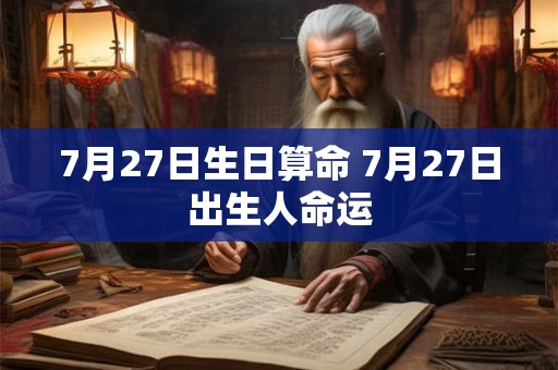 7月27日生日算命 7月27日出生人命运