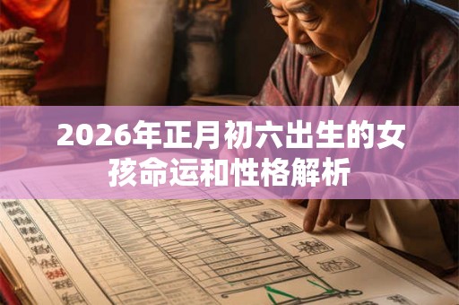 2026年正月初六出生的女孩命运和性格解析 2026年正月初六出生的女孩命运和性格解析