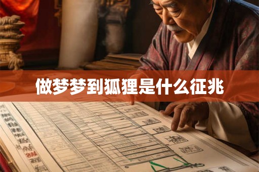 做梦梦到狐狸是什么征兆