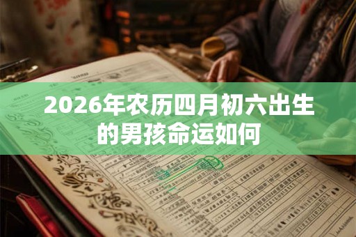 2026年农历四月初六出生的男孩命运如何