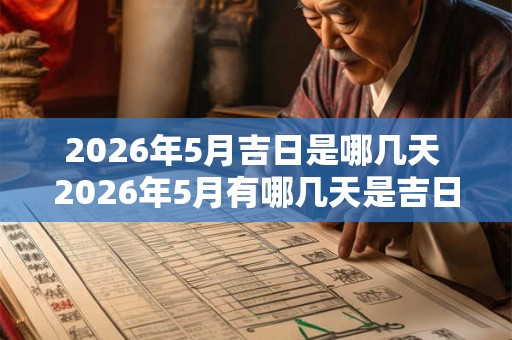 2026年5月吉日是哪几天 2026年5月有哪几天是吉日