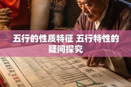 五行的性质特征 五行特性的疑问探究