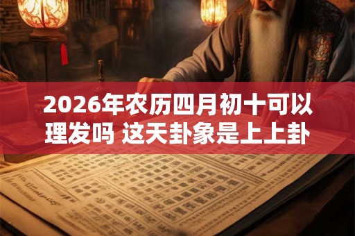 2026年农历四月初十可以理发吗 这天卦象是上上卦吗