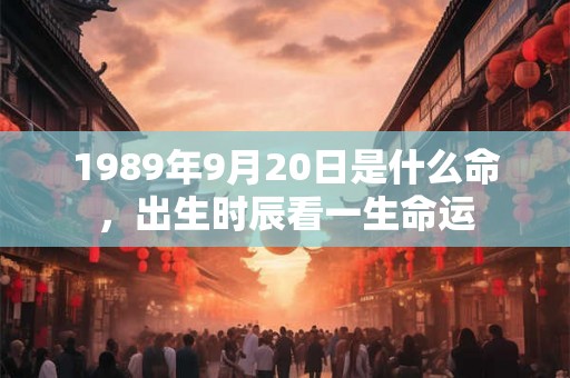 1989年9月20日是什么命，出生时辰看一生命运
