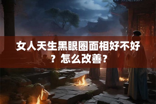 女人天生黑眼圈面相好不好？怎么改善？