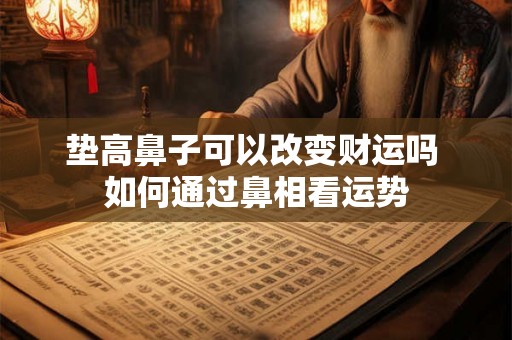 垫高鼻子可以改变财运吗 如何通过鼻相看运势