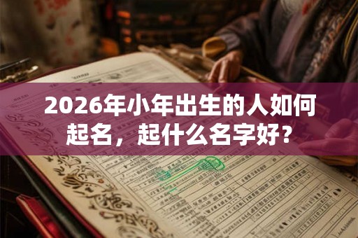 2026年小年出生的人如何起名，起什么名字好？