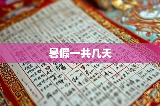 暑假一共几天