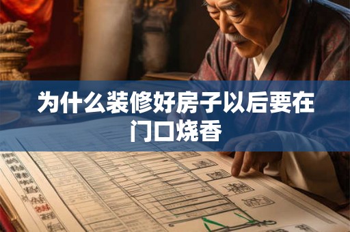为什么装修好房子以后要在门口烧香