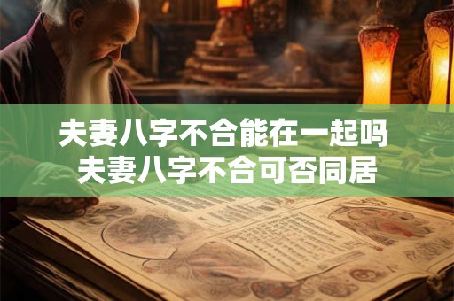 夫妻八字不合能在一起吗 夫妻八字不合可否同居