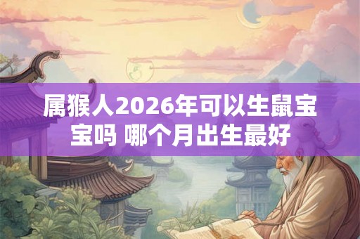 属猴人2026年可以生鼠宝宝吗 哪个月出生最好