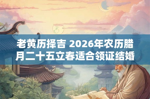 老黄历择吉 2026年农历腊月二十五立春适合领证结婚吗
