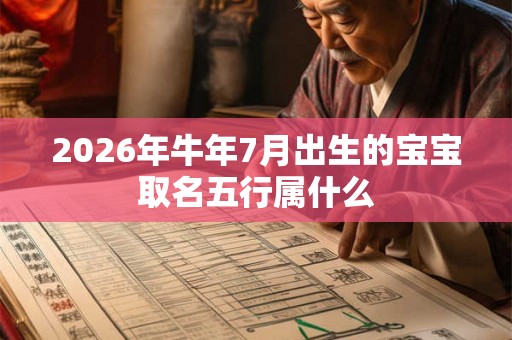 2026年牛年7月出生的宝宝取名五行属什么