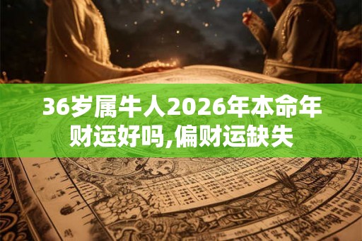 36岁属牛人2026年本命年财运好吗,偏财运缺失 36岁属牛人2026年本命年财运好吗,偏财运缺失
