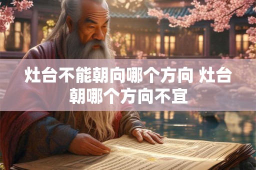 灶台不能朝向哪个方向 灶台朝哪个方向不宜