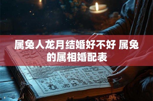属兔人龙月结婚好不好 属兔的属相婚配表 属兔人龙月结婚好不好 属兔的属相婚配表