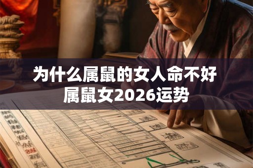 为什么属鼠的女人命不好 属鼠女2026运势