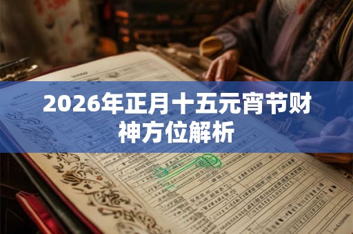 2026年正月十五元宵节财神方位解析 2026年正月十五元宵节财神方位解析