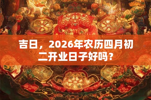 吉日，2026年农历四月初二开业日子好吗？