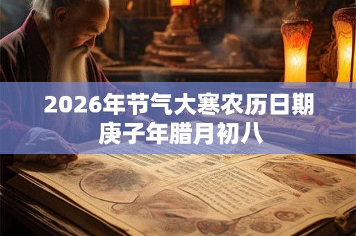 2026年节气大寒农历日期 庚子年腊月初八