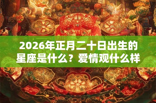2026年正月二十日出生的星座是什么？爱情观什么样？
