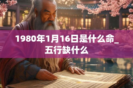 1980年1月16日是什么命_五行缺什么