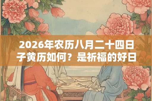 2026年农历八月二十四日子黄历如何？是祈福的好日子吗？