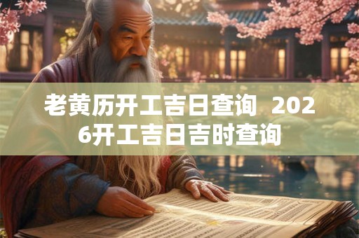 老黄历开工吉日查询  2026开工吉日吉时查询