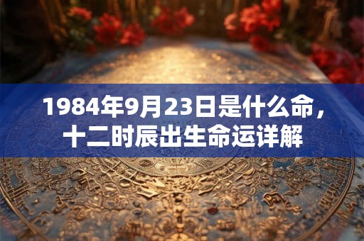 1984年9月23日是什么命,十二时辰出生命运详解 1984年9月23日是什么命,十二时辰出生命运详解