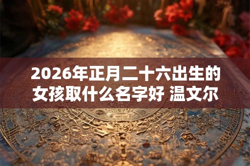 2026年正月二十六出生的女孩取什么名字好 温文尔雅的名字推荐