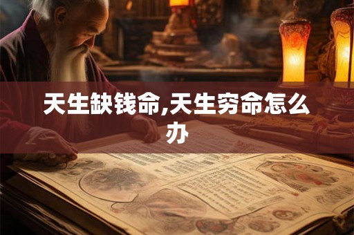 天生缺钱命,天生穷命怎么办