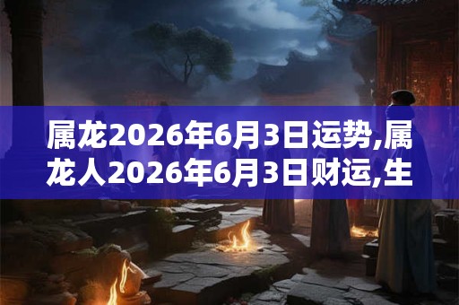属龙2026年6月3日运势,属龙人2026年6月3日财运,生肖龙2026年6月3日运势