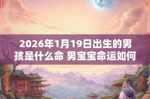 2026年1月19日出生的男孩是什么命 男宝宝命运如何 2026年1月19日出生的男孩是什么命 男宝宝命运如何
