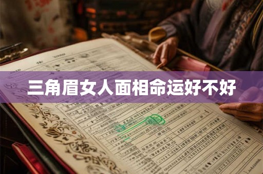 三角眉女人面相命运好不好