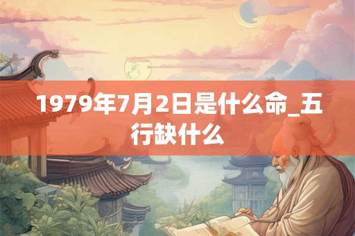 1979年7月2日是什么命_五行缺什么 1979年7月2日是什么命_五行缺什么