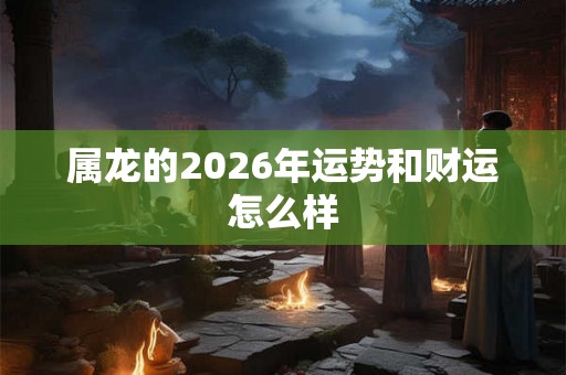 属龙的2026年运势和财运怎么样
