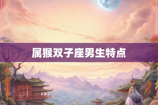 属猴双子座男生特点