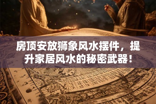 房顶安放狮象风水摆件，提升家居风水的秘密武器！