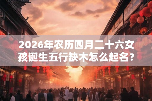 2026年农历四月二十六女孩诞生五行缺木怎么起名？